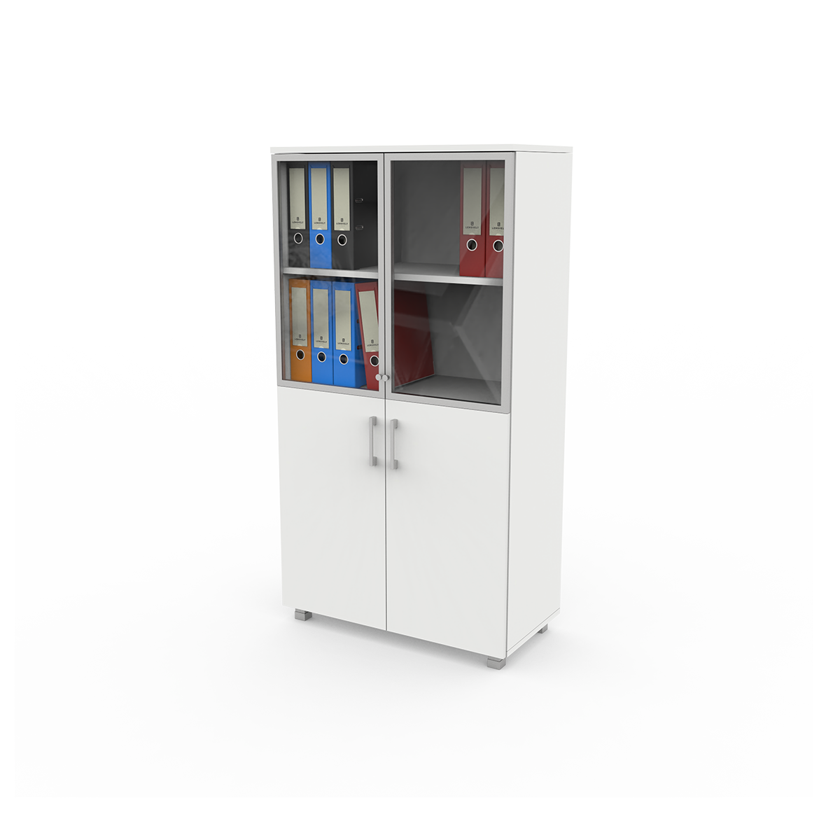 Armoire 4 Portes Avec Partie Supérieure À Cadre En Aluminium | 160cm