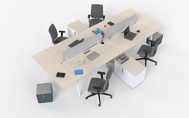 4-piece Working Group With Table Extension