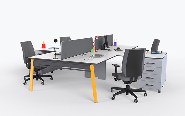 4-row L Work Table