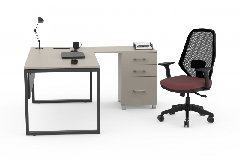 Bloc Operational | Desk Set With Return and Pedestal