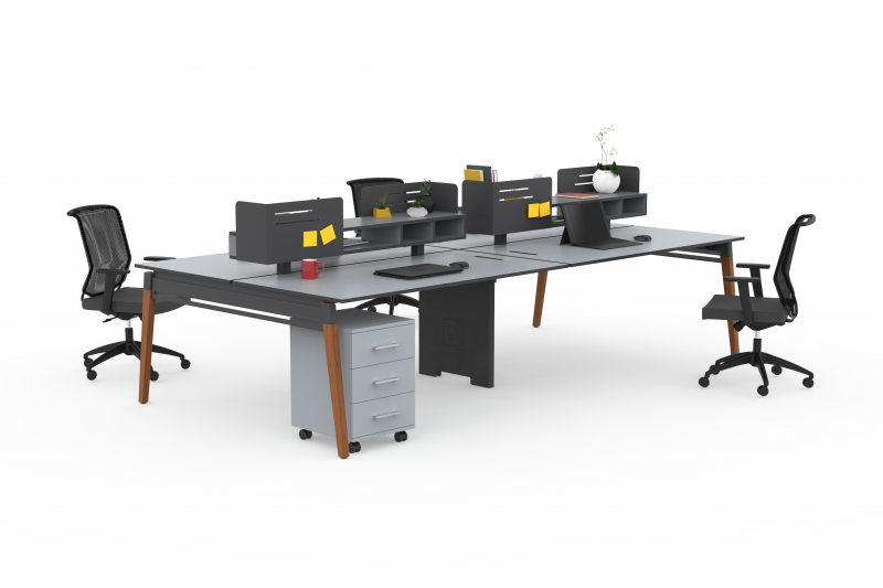 Pivot Wooden | 4-person Workstation