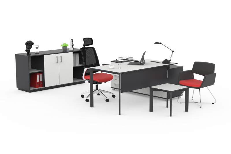 Quartz | Desk Set With Side Storage