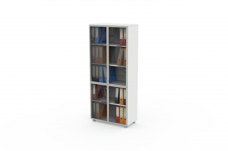 Standard File Cabinet With Four Aliminium Framed Door 80x190