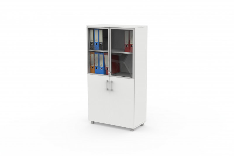 Standard File Cabinet With Upper Aliminium Framed Lower Melamine Doors 80x160