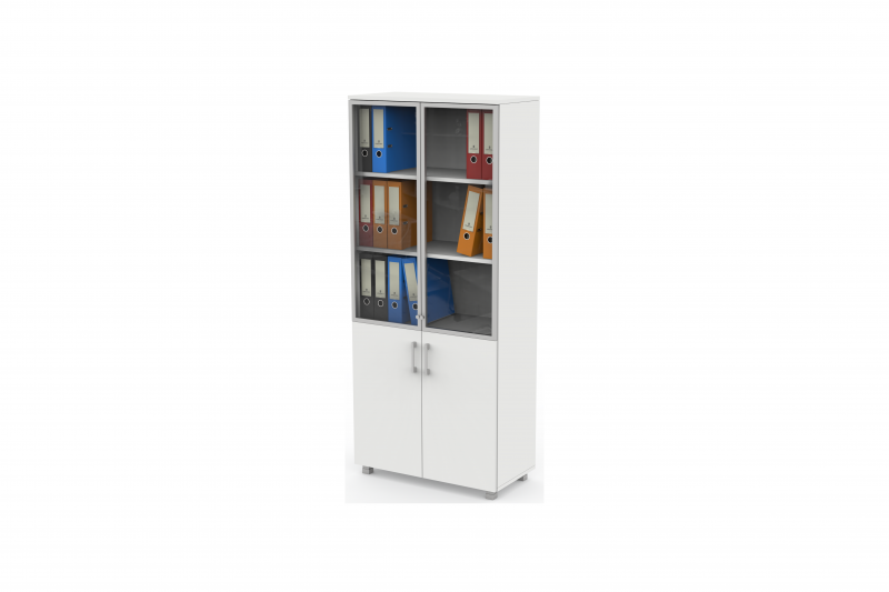 Standard File Cabinet With Upper Aliminium Framed Lower Melamine Doors 80x190