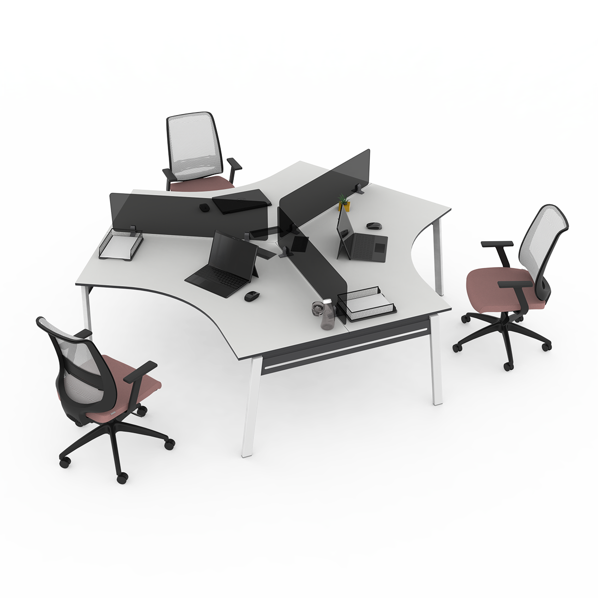 Pivot | Poste de Travail 3 Personnes